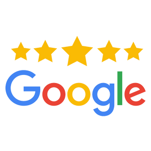 Import resale Cross-border EC Google logo with colorful letters under five yellow stars on a green background.